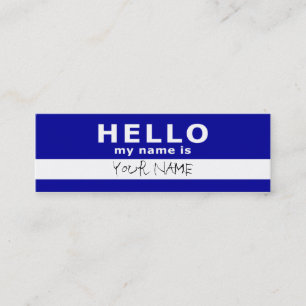 hello my name is mini business card