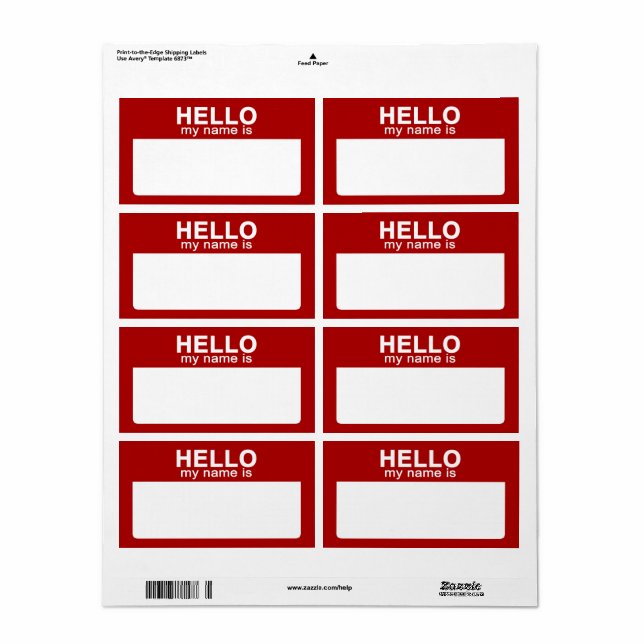 HELLO my name is Name Badge Label (25/Pack) – Products
