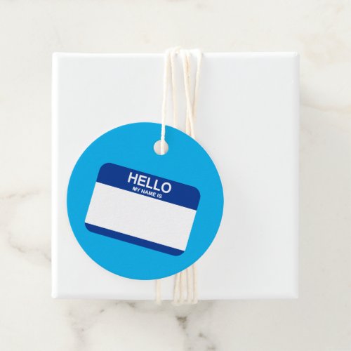 Hello My Name Is Nametag Blue Office Event Fun Favor Tags