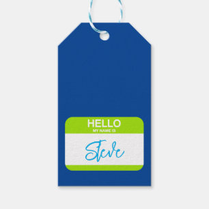 Hello My NAME Is Nametag Colorful Office Fun Gift Tags