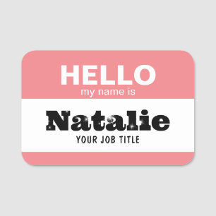 Hello My Name Is NHS Practitioner Nursery School Tag