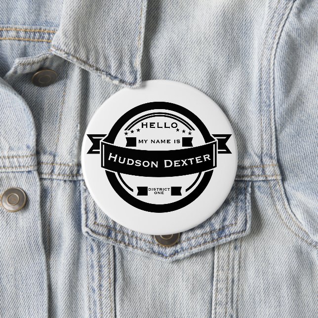 Hello My name is Personalized Hello Gifts Button (In Situ)