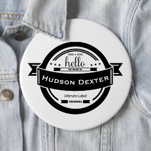 Hello My name is Personalized Logo Button