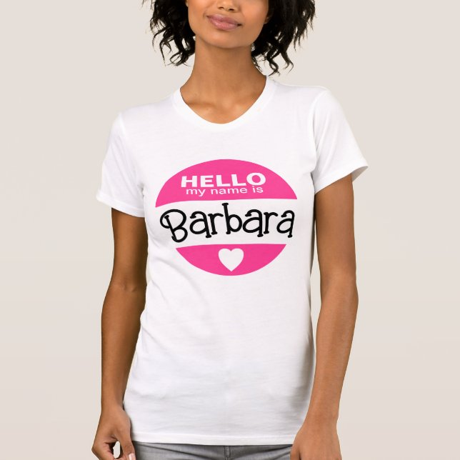 Hello my name is - Pink - Custom Halloween Costume T-Shirt (Front)