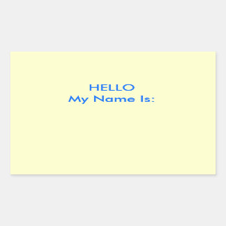 HELLO My Name Is: Rectangular Sticker