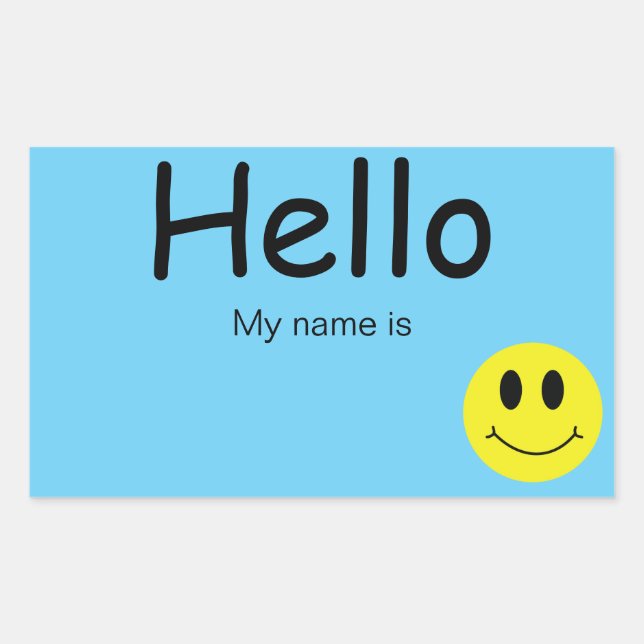 Hello, My Name Is Rectangular Sticker (Front)