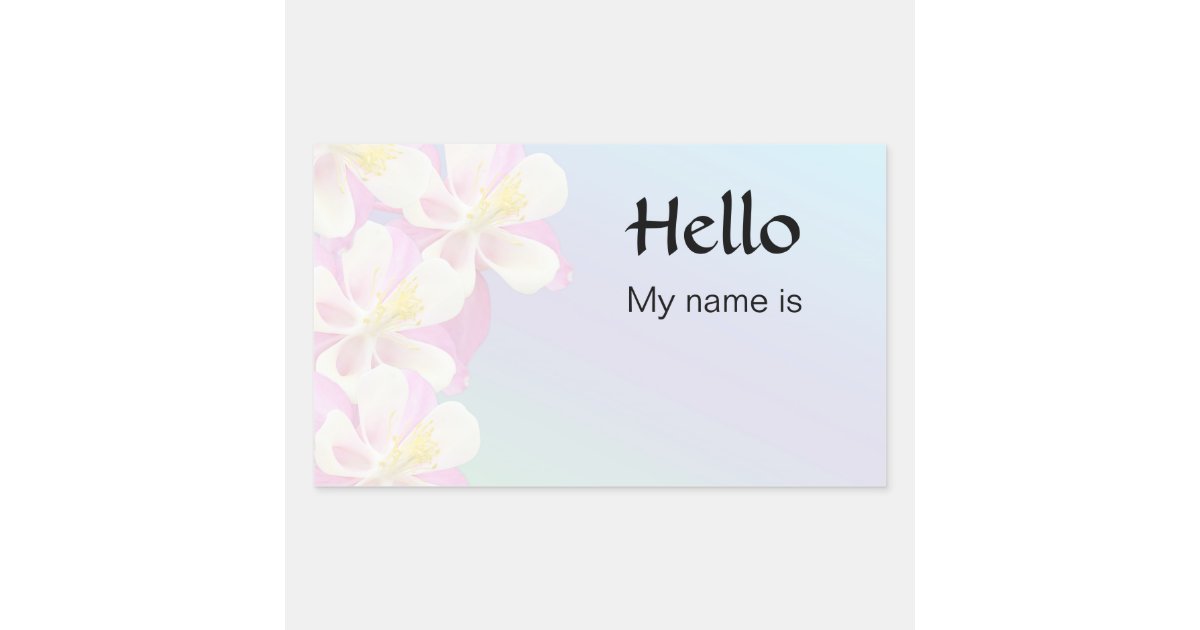 Hello, My Name Is Rectangular Sticker | Zazzle