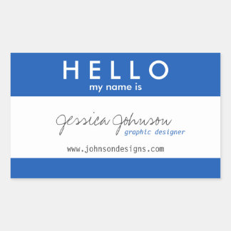 Hello My Name Is Rectangular Sticker
