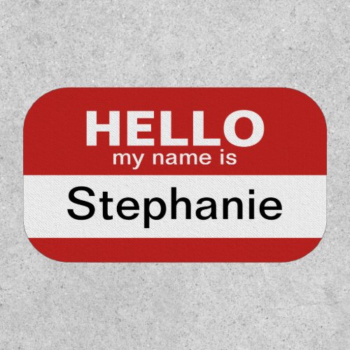 Hello my name is _ red _ Custom Employee Name Patch