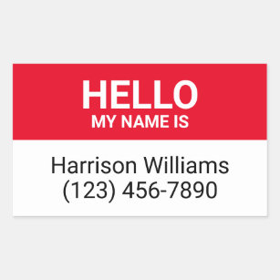 name tag hello my name is