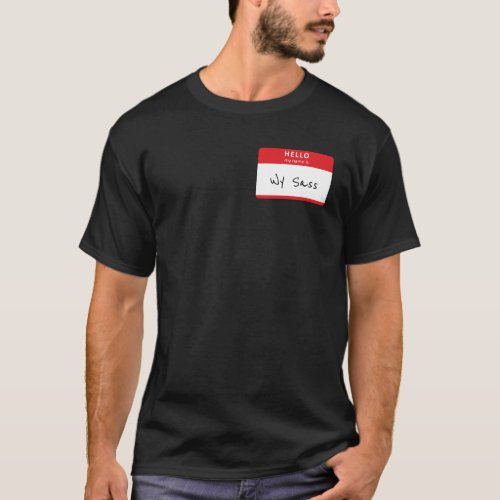 Hello My Name is Rude or Funny Red Customizable T_Shirt