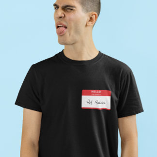 Hello My Name is Rude or Funny Red Customizable T-Shirt