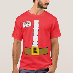 Hello My Name is Rudolph's Keeper Suit Front T-Shirt