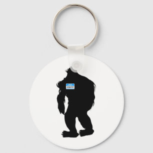 Hello-My Name Is Sasquatch Keychain