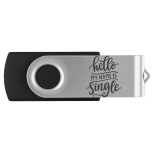 Hello my name is single funny flash drive