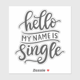 Hello my name is single funny sticker