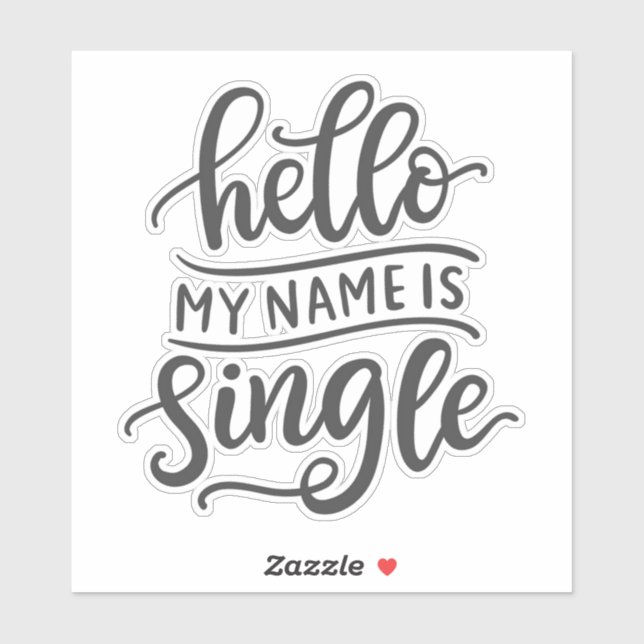 Hello my name is single funny sticker (Sheet)