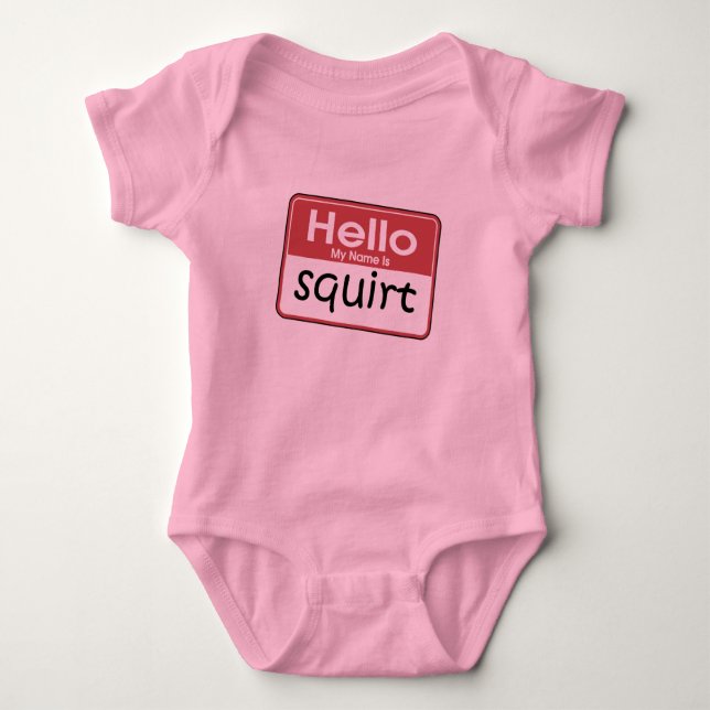Hello my name is squirt T-shirt Baby Bodysuit (Front)