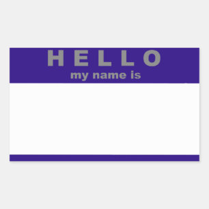 Hello My Name Is Sticker