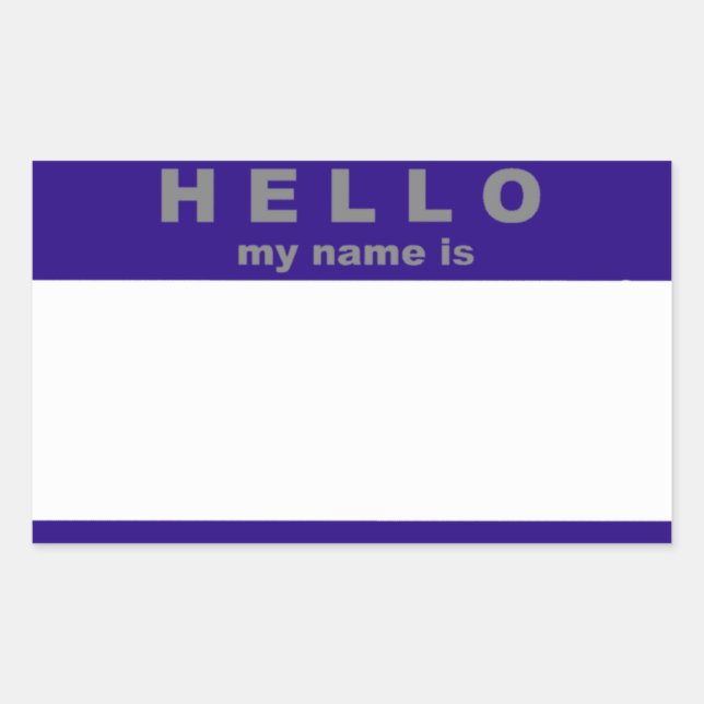 Hello My Name Is Sticker (Front)