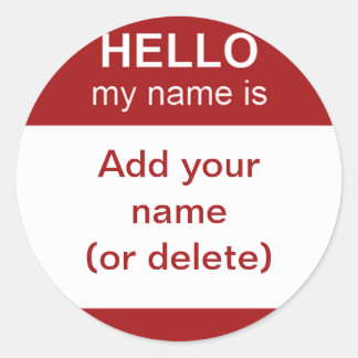 Hello My Name Is Stickers