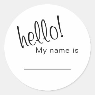 Hello My Name Is Stickers