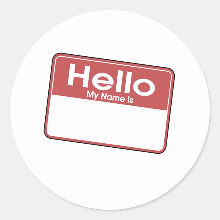 Hello my name is stickers