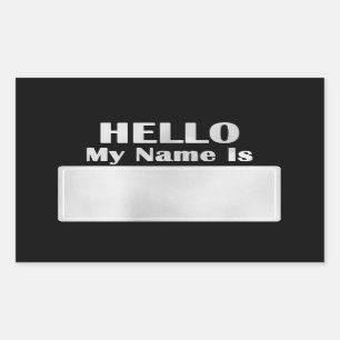 Hello My Name Is Tag Meeting Family Meeting Black