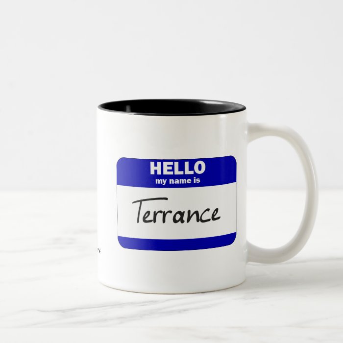 Hello My Name Is Terrance (Blue) Mug
