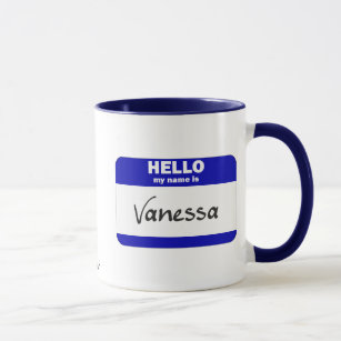 Vanessa Name & Initial Mug Gift in Many Colours For Tea or Coffee 