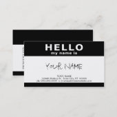 hello my name is (with QR code) Business Card (Front/Back)