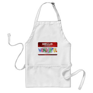 Hello My Name is Wonderful Adult Apron