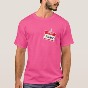 Hello My Name Is Xavier Funny Halloween Custome Na T-Shirt