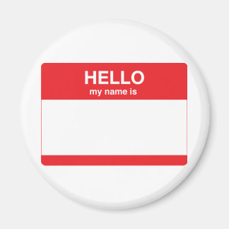 Hello, my name is (your text) magnet