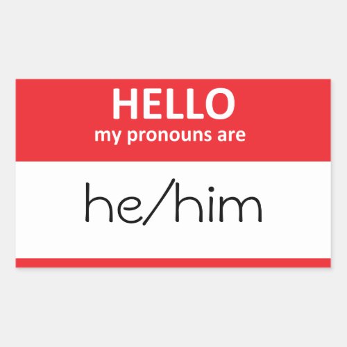 HELLO my pronouns are hehim Sticker