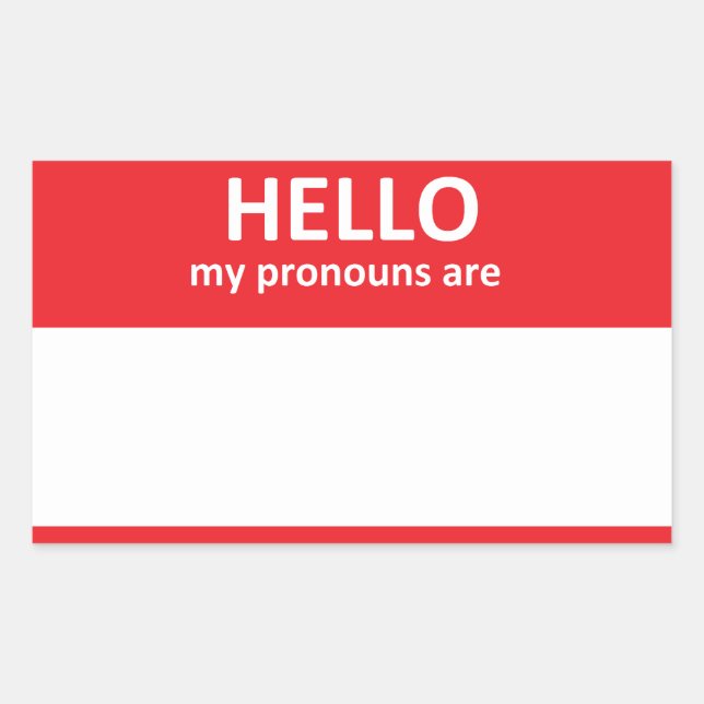HELLO my pronouns are Sticker (Front)