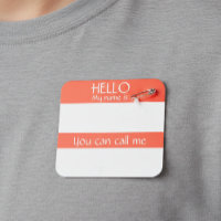 Hello Name Tag Sticker Badge Funny Party