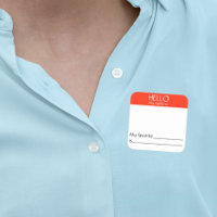 Hello Name Tag Sticker Badge Funny Party