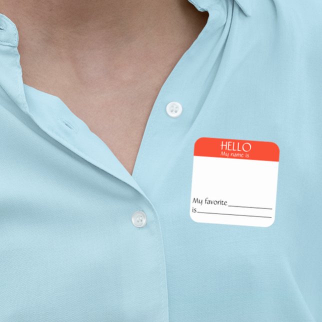 Hello Name Tag Sticker Badge Funny Party (Creator Uploaded)