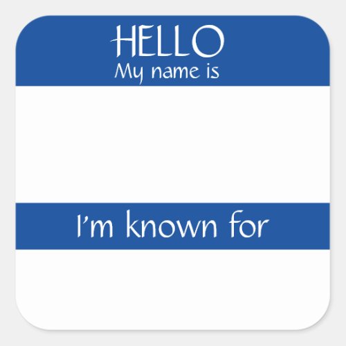 Hello Name Tag Sticker Badge Funny Party