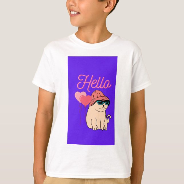 Hello Name with taddy T-Shirt (Front)