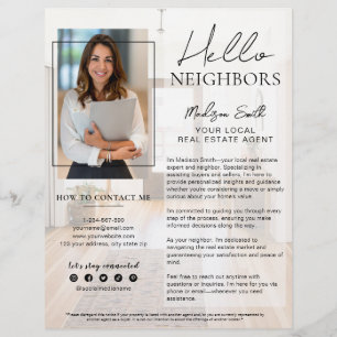Hello Neighbor Real Estate Agent Introduction Flyer