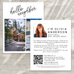 Hello Neighbor Real Estate Farming Flyer<br><div class="desc">🏡 This Hello Neighbor marketing flyer has space to showcase homes from your portfolio as well as a head shot. You can add your contact details and a QR code to the back.</div>