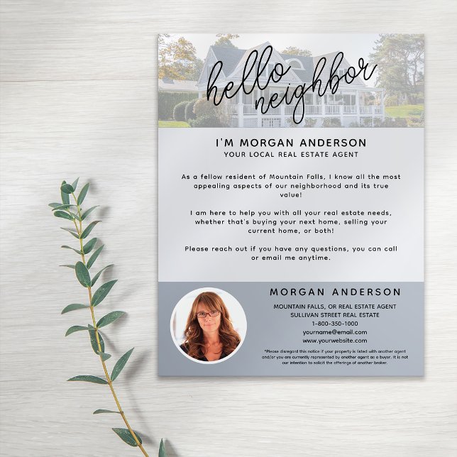 Hello Neighbor Real Estate Farming Introduction Flyer (Creator Uploaded)