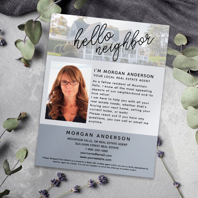 Hello Neighbor Real Estate Marketing Introduction Flyer (Creator Uploaded)