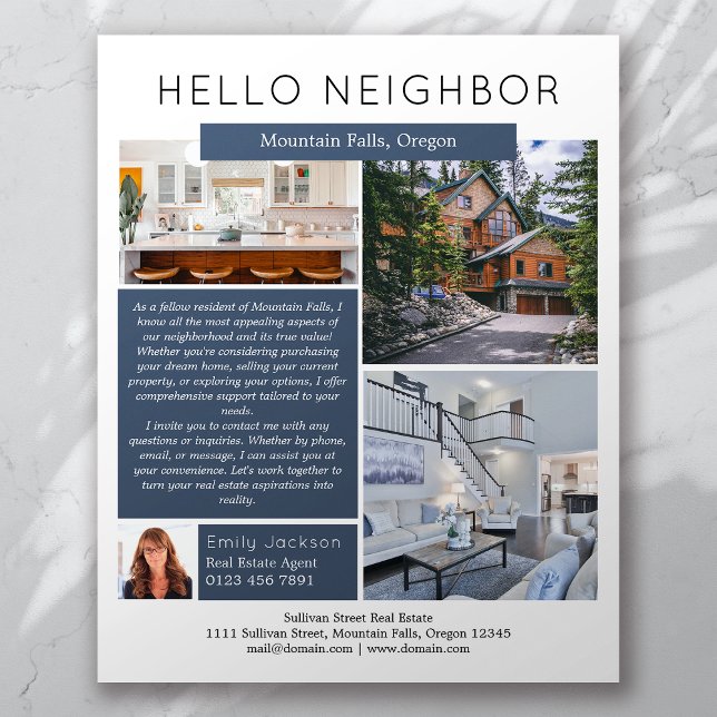Hello Neighbor Real Estate Marketing Introduction Flyer (Creator Uploaded)