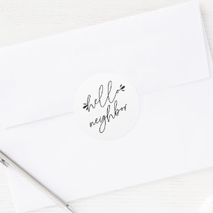 Hello Neighbor Real Estate Promotional Classic Round Sticker