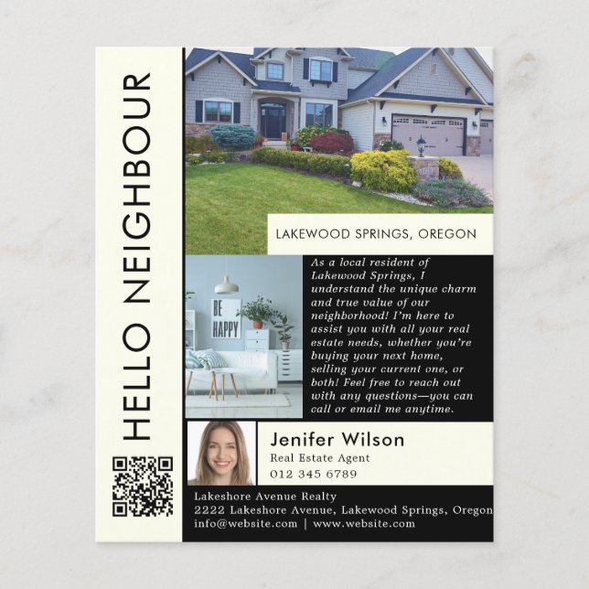 Hello Neighbour Real Estate Marketing Flyer (Front)