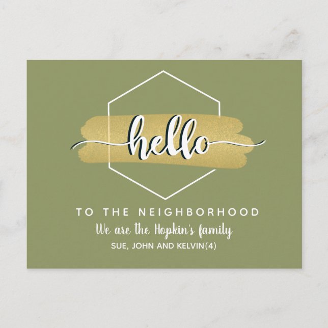 Hello new Neighbor Card Family Introduction (Front)