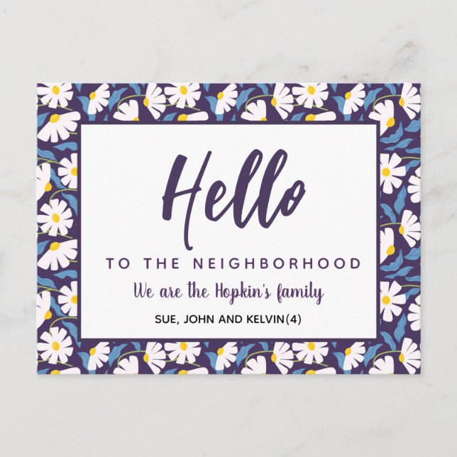 Hello new Neighbor Card Family Introduction (Front)